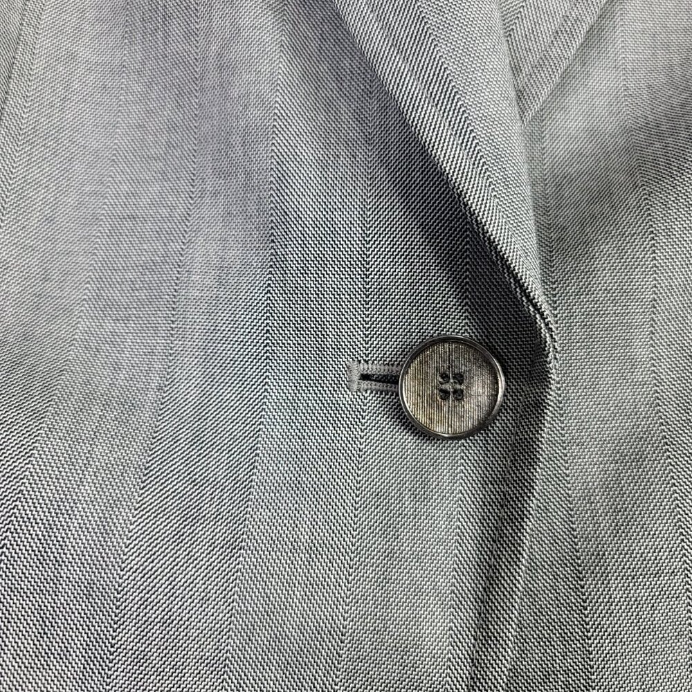 Tahari ASL Gray Zig-Zag Women's Hammered Button Suit Blazer | Size 6P - Picture 5 of 8